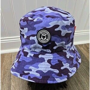 GHOST GOLF Bucket Hat Reversivle Purple Camo / Navy Blue Vented Lightweight S/M